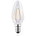 E14 2W, Lampada Candela C35 A Filamento Led, Luce Calda 2700K, 180 Lumen - Foto miniatura 3